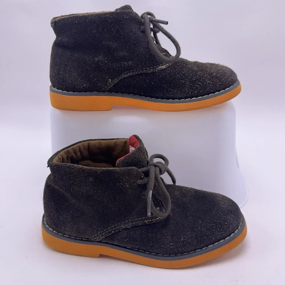 Florsheim Kids Chukka Boots Size 10 M Brown‎ Suede Lace Up Shoes